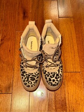 Timberland Women's Stone Street Leopard Print Platform Hiker Boots